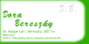 dora bereszky business card